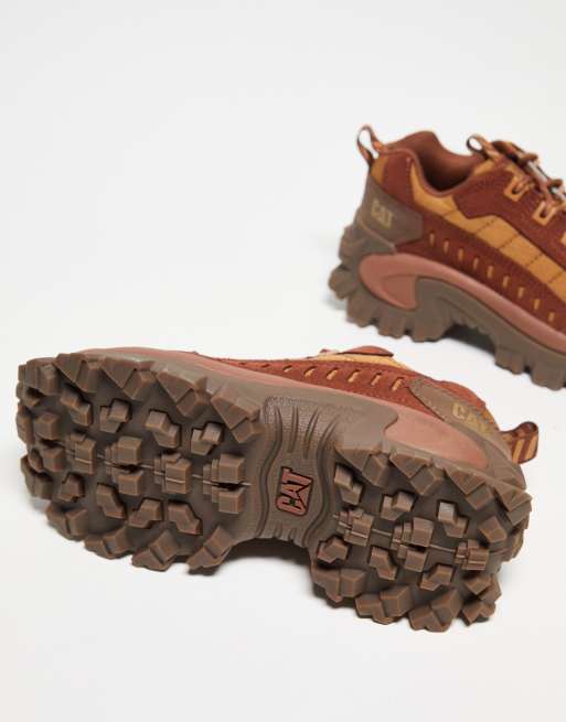 CAT unisex Intruder chunky lace up trainers in tortoiseshell tan ASOS