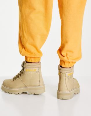 caterpillar boots beige