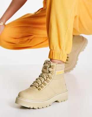 CAT – Vanquish 2.0 – Schnürstiefel aus Leder in Beige