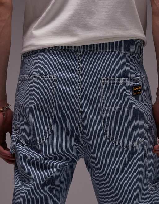 CAT WWR carpenter trousers in hickory stripe , 5 of 5