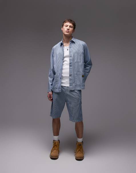 CAT WWR - Denim co-ord set met hickory strepen - view 1