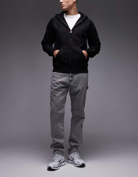 CAT - WWR - Grå tømrerjeans i denim med syrevask og regular fit - view 1