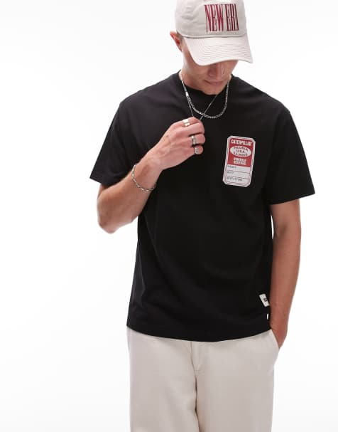 CAT WWR graphic logo t-shirt in black - view 1