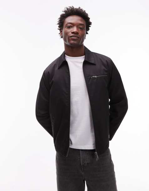 CAT – WWR – Jacke aus Twill in Schwarz mit gestepptem Futter und Zwei-Wege-Reißverschluss - view 1