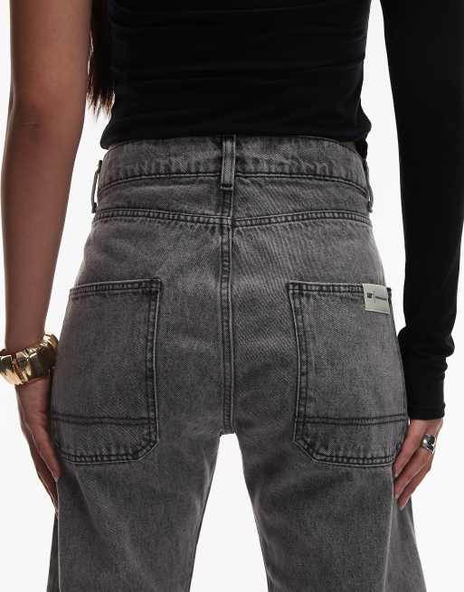 CAT – WWR – Locker geschnittene 5-Pocket-Denim-Jeans in grauer Acid-Waschung, 4 von 5
