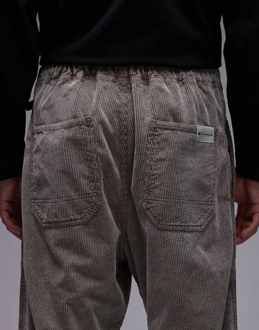 CAT - WWR - Pantalon ample en velours côtelé épais à boucle - Marron délavé, 5 de 5