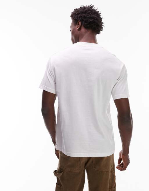 CAT - WWR - T-shirt ample en tissu 180 g/m² à logo - Blanc, 4 de 5