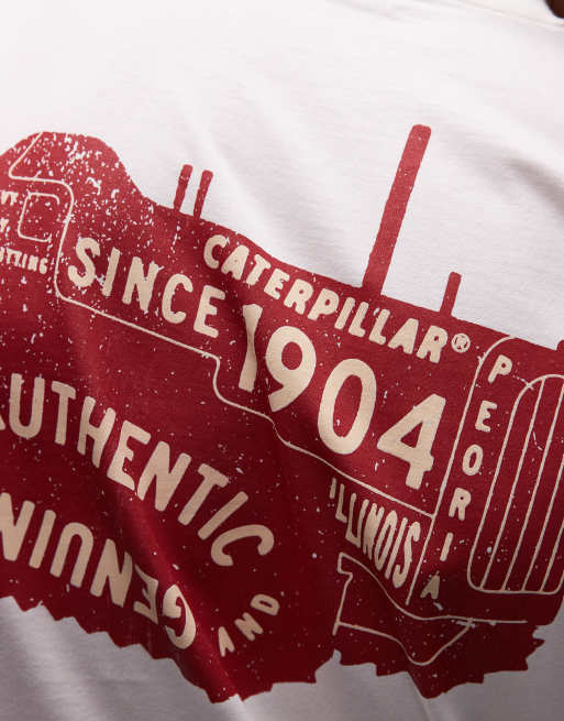 CAT - WWR - T-shirt bianca con stampa sul retro , 4 di 4