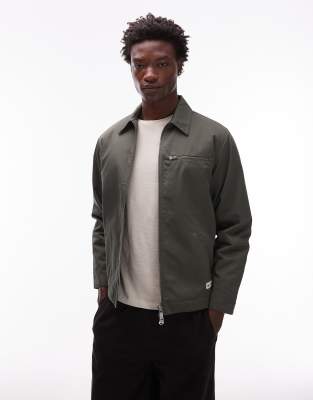 CAT - WWR - Veste en sergé avec fermeture zippée à double sens et doublure matelassée - Vert