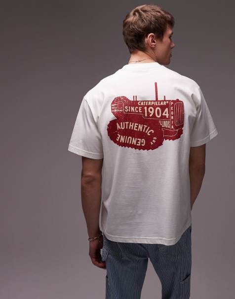 CAT – WWR – Vit t-shirt med tryck baktill - view 1