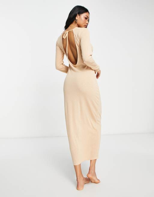 Long sleeve midi summer dress sale