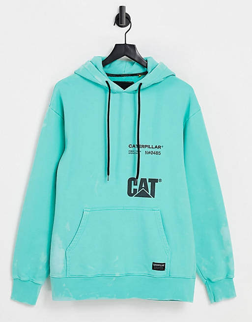 Caterpillar allover acid logo print hoodie in mint