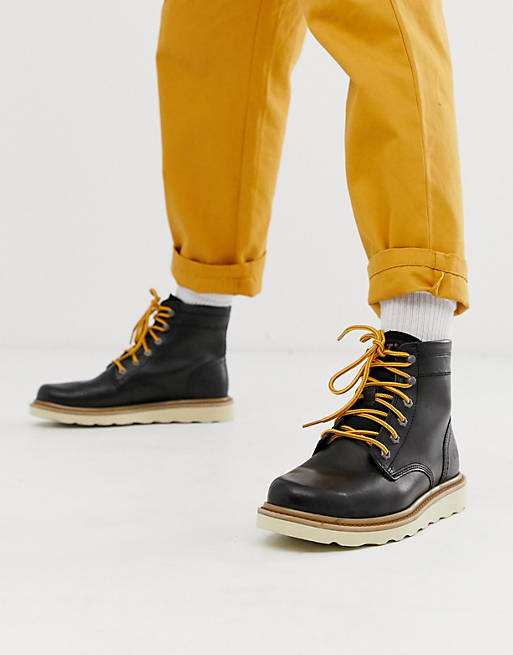 Caterpillar chronicle leather hiker boot in black | ASOS