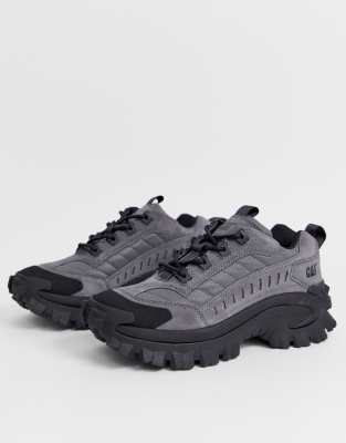 cat intruder chunky sole trainers in black