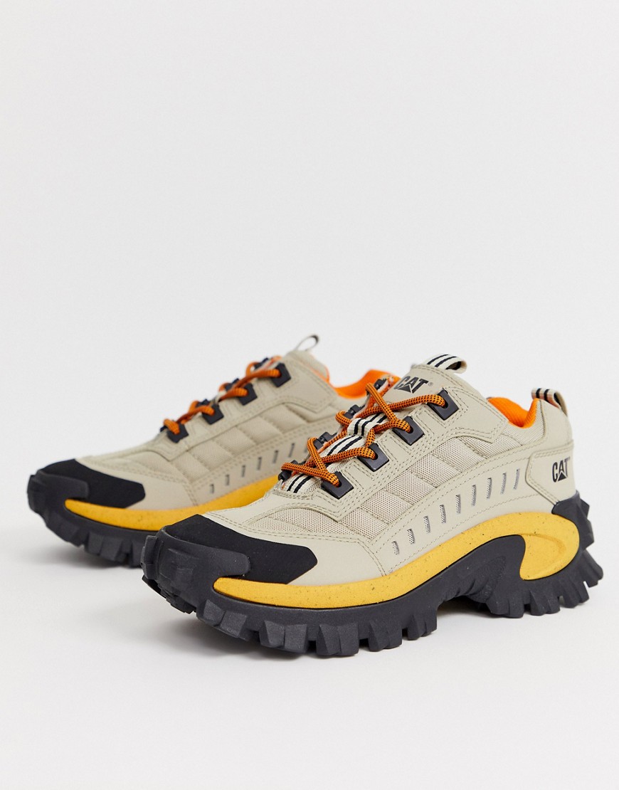 Caterpillar – Intruder – Ljusbruna sneakers med tjock sula-Guldbrun