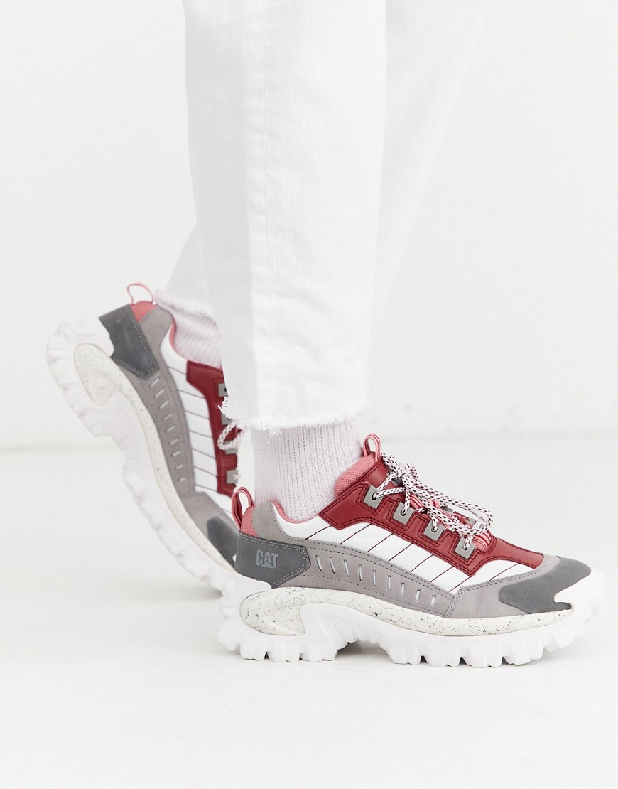 Caterpillar – Intruder – Röda sneakers i unisex-modell med grov sula