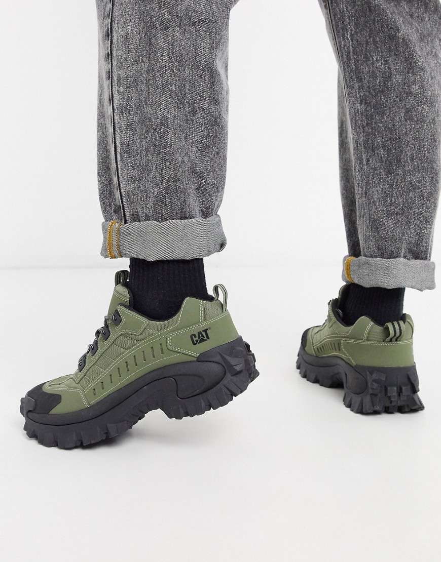 Caterpillar - Intruder - Sneakers met dikke zool in kaki-Groen