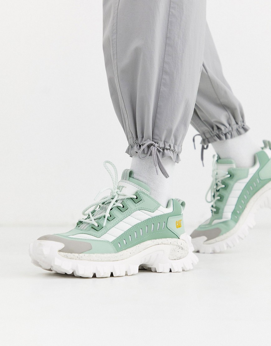 Caterpillar - Unisex sneakers met dikke zool in groen