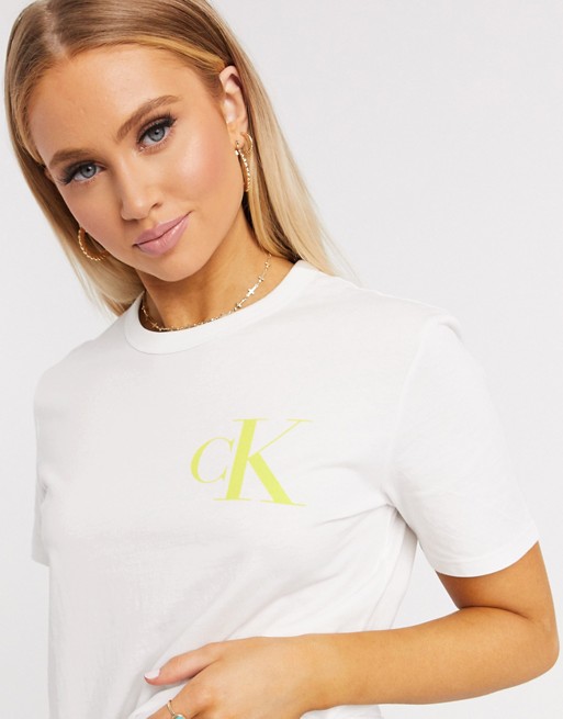 Cavin Klein logo t-shirt in white