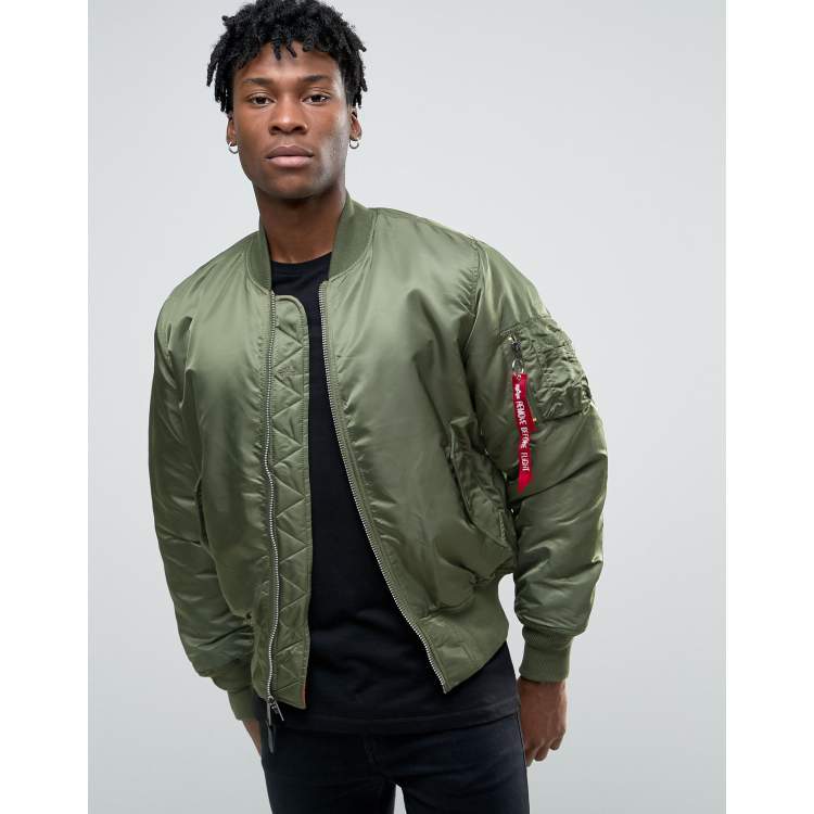 morfina Cumbre ecuación Cazadora bomber de corte extragrande en verde MA-1 de Alpha Industries |  ASOS