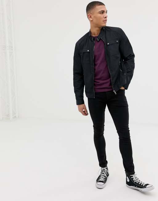 Celio - Bomber nero con tasche, 4 di 4