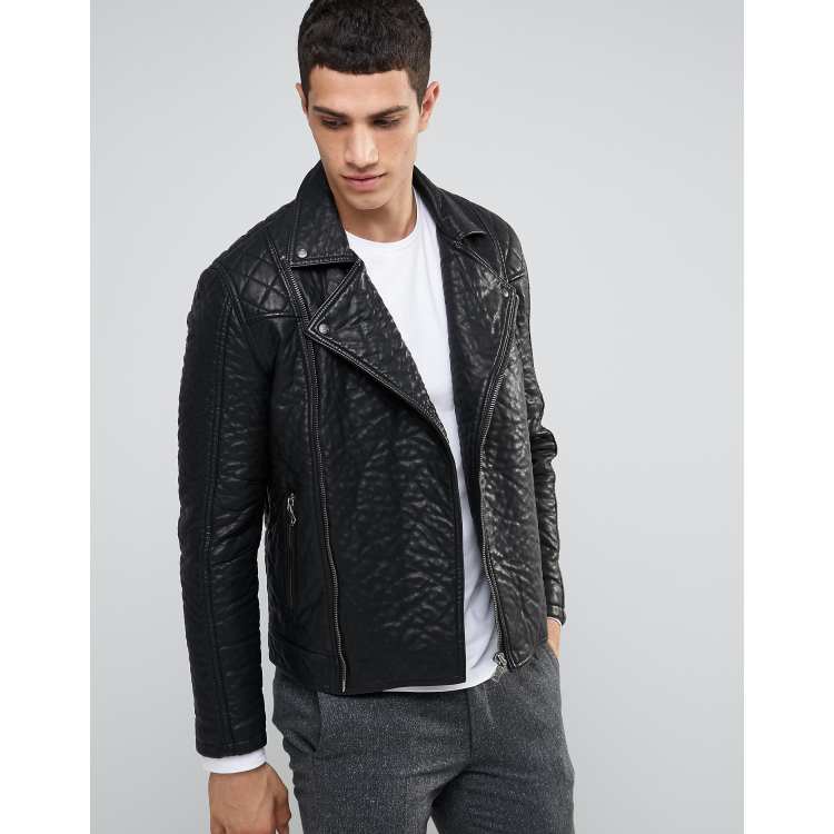 Celio Faux Leather Biker Jacket | ASOS