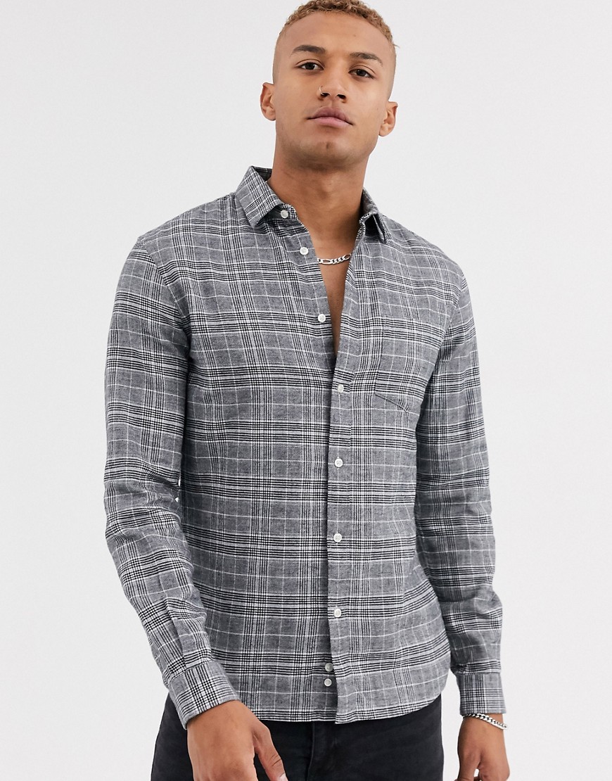 Celio - Geruit overhemd in grijs