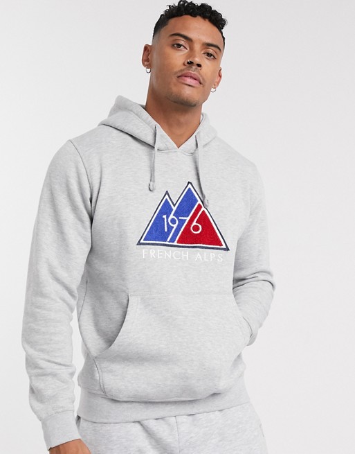 Celio hoodie in grey with mountain print