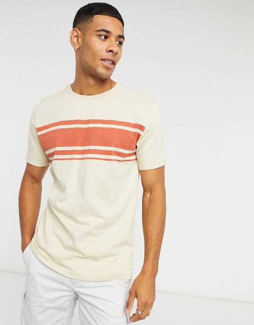 Celio stripe t-shirt in beige