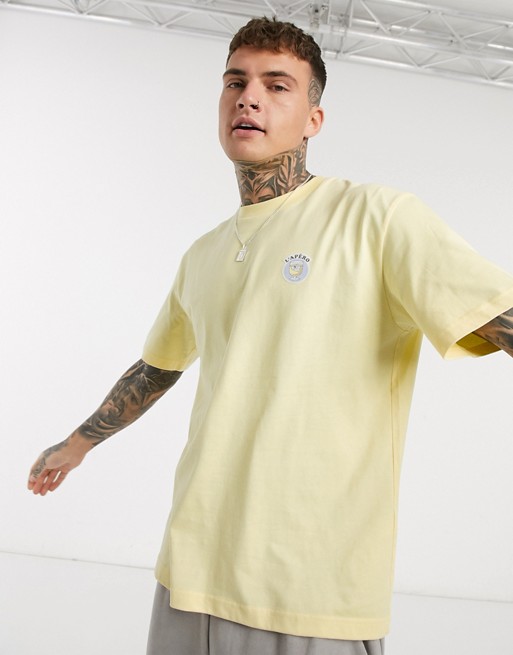 Celio t-shirt in light yellow with chest print