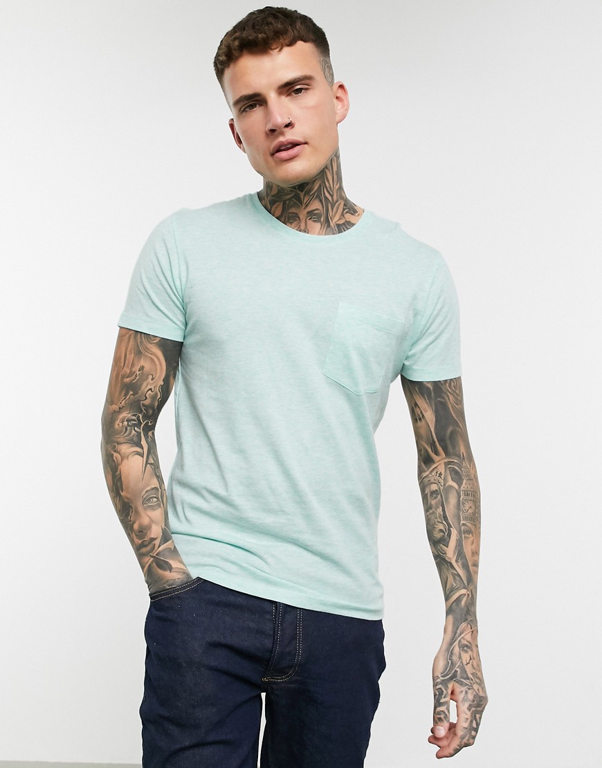 Celio t-shirt with pocket in marl-Blue