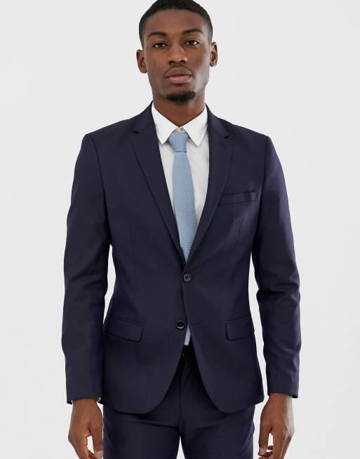 Celio Veste De Costume Ajustée Bleu Marine