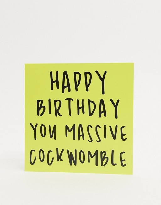 Central 23 you massive cockwomble birthday card