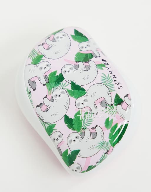 Cepillo desenredante compacto con diseño de osos perezosos So Slow Sloth de Tangle Teezer x SkinnyDip