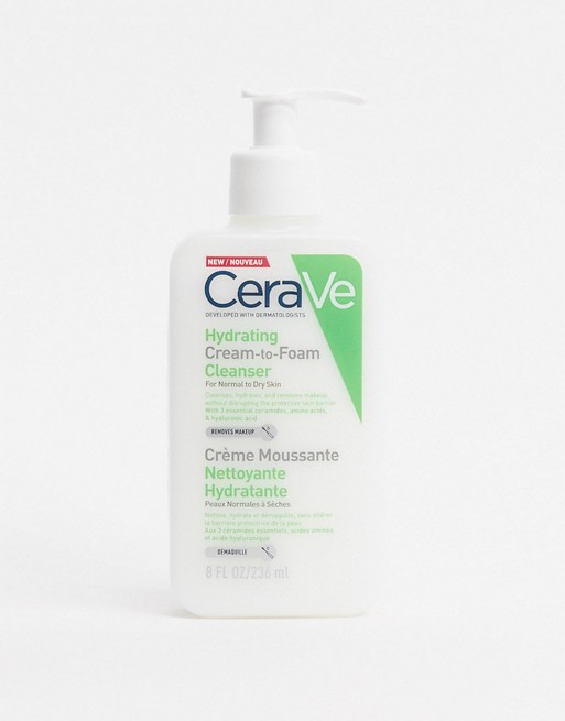 CeraVe Hydrating Cream-To-Foam Cleanser for Normal to Dry Skin 236ml
