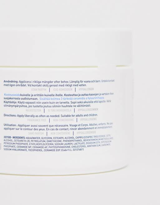 CeraVe - Crème hydratante visage et corps à l'acide hyaluronique pour peaux sèches à très sèches 340g, 4 de 4