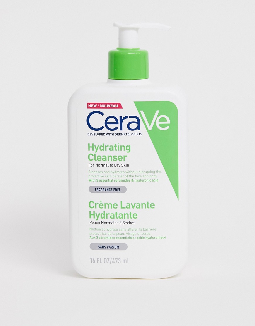 CeraVe - Detergente idratante e rimpolpante all'acido ialuronico per pelli normali o secche da 473ml-Nessun colore