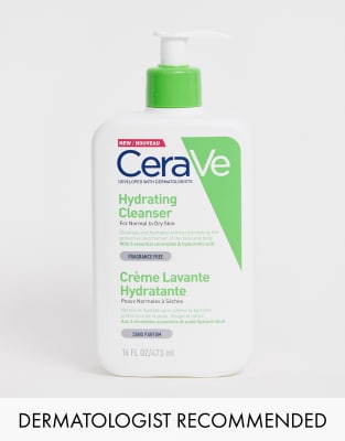 CeraVe - Feuchtigkeitsspendender Reiniger mit Hyaluronsäure für normale bis trockene Haut, 473 ml-Keine Farbe