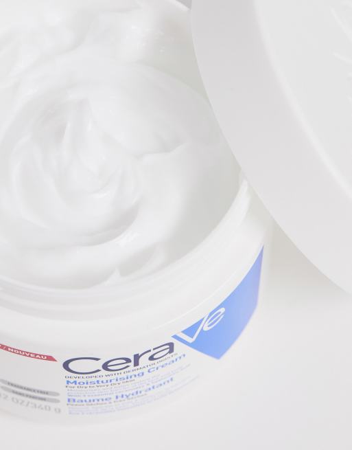 CeraVe - Hydraterende gezichts- en lichaamscrème met hyaluronzuur voor de droge tot zeer droge huid 340g, 3 van 4