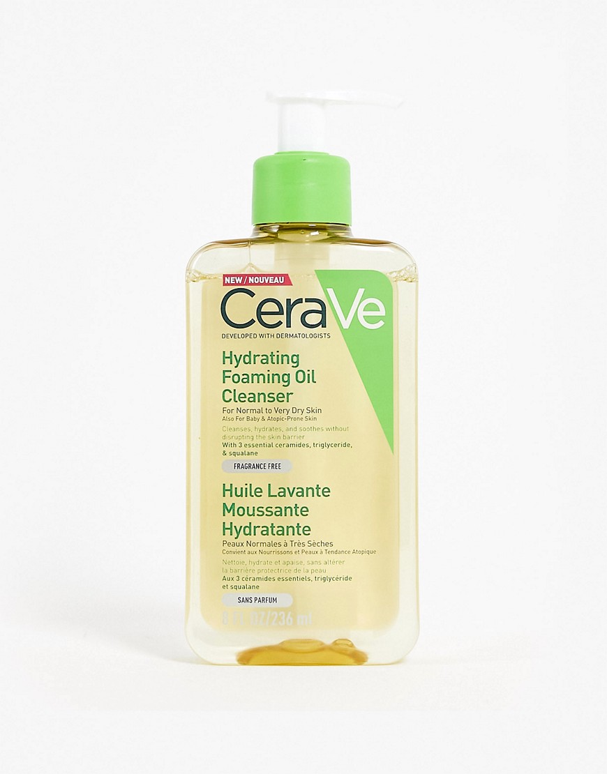 CeraVe Hydrating Foaming Oil Cleanser for Normal to Very Dry Skin 236ml-No colour