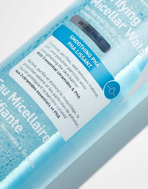 CeraVe - Purifying Micellar Water - Acqua micellare struccante purificante con ceramidi e PHA levigante da 400 ml, 4 di 4