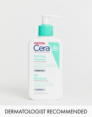 CeraVe - Schäumender Gesichtsreiniger für normale bis fettige Haut, 236 ml-Keine Farbe