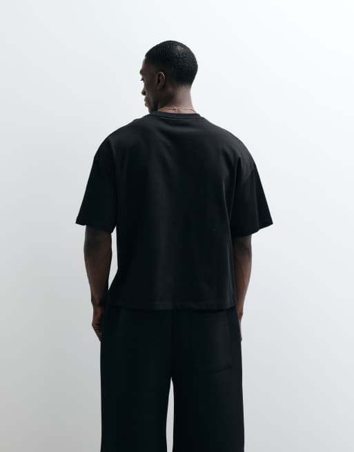 Cernucci 100% bomull boxig oversize t-shirt med palmträd och logotryck framtill, 4 av 5