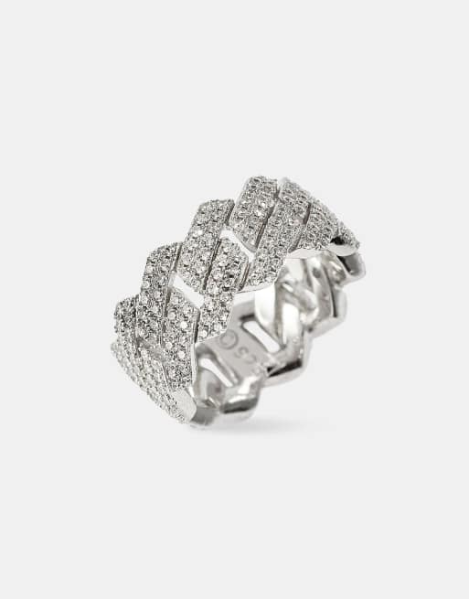 Cernucci 10mm Prong Cuban ring in silver, 2 of 3