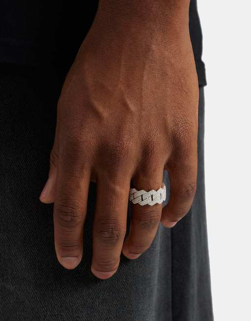 Cernucci 10mm Prong Cuban ring in silver, 3 of 3