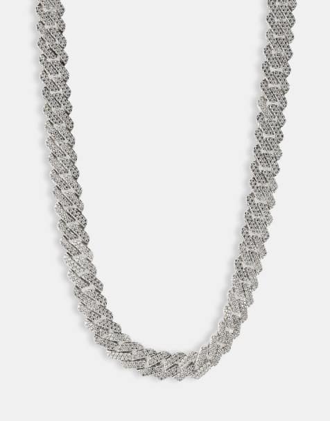 Cernucci 14mm Prong Cuban chain  in silver - view 1