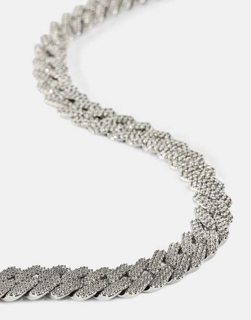 Cernucci 14mm Prong Cuban chain  in silver , 5 of 6