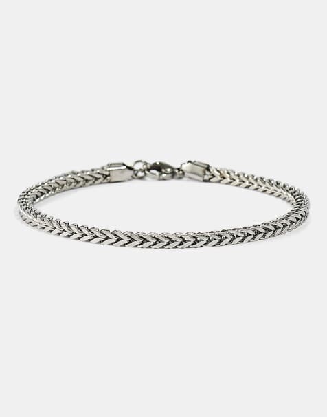 Cernucci 3mm Franco bracelet in silver - view 1