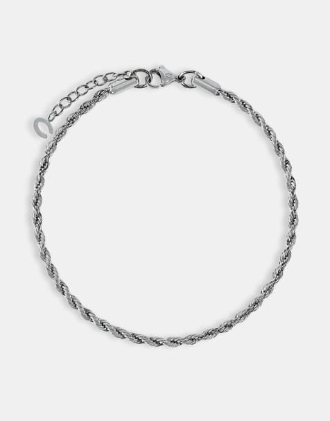 Cernucci 3mm Rope bracelet in silver - view 1