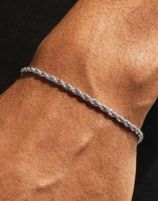 Cernucci 3mm Rope bracelet in silver, 3 of 4